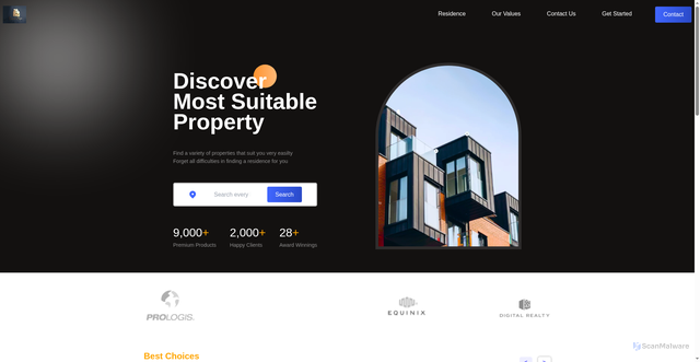 Security scan screenshot of http://housing-aj5.pages.dev