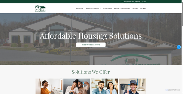 Security scan screenshot of https://www.milfordhousing.com/