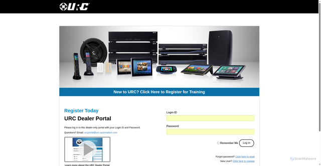 Security scan screenshot of https://urcportal.com/