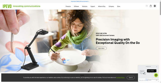 Security scan screenshot of https://ipevo.com