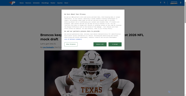 Security scan screenshot of https://predominantlyorange.com/broncos-keep-super-bowl-window-wide-open-in-latest-2026-nfl-mock-draft
