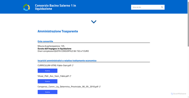 Security scan screenshot of https://www.sa1.it/