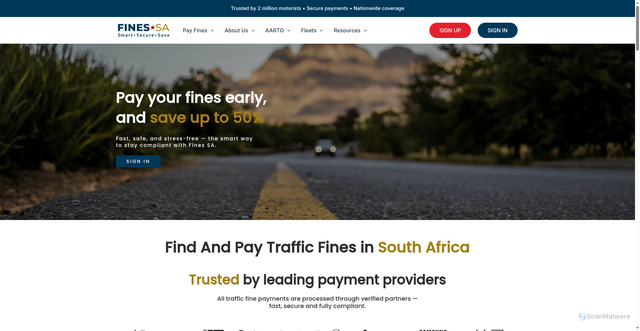 Security scan screenshot of http://finessabh.top/