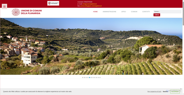Security scan screenshot of https://www.unioneplanargia.or.it/