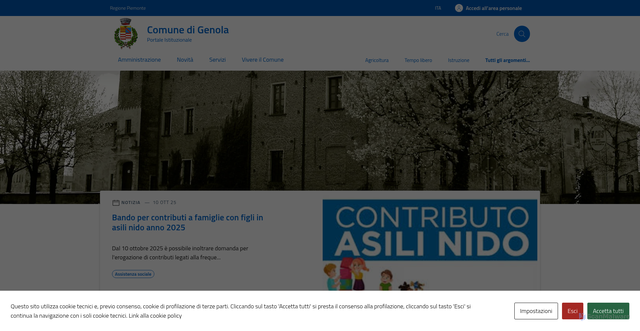 Security scan screenshot of https://comune.genola.cn.it/