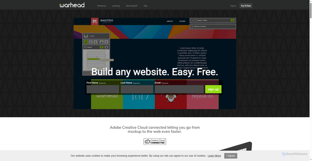 Security scan screenshot of https://warhead.com