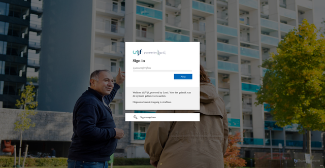 Security scan screenshot of https://connect.lentl.nl/mellon/vijf_azure/login