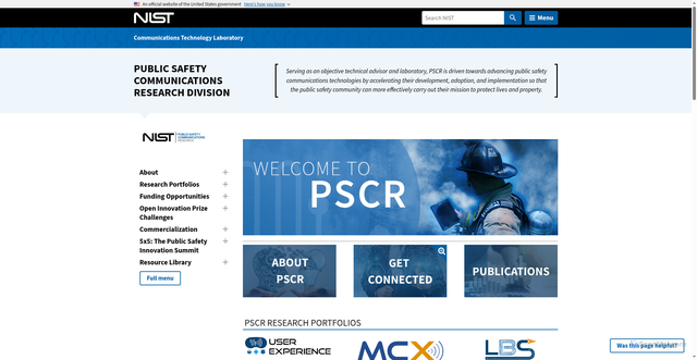 Security scan screenshot of https://www.nist.gov/ctl/pscr