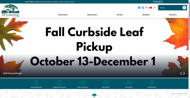 Security scan screenshot of https://wyomingohio.gov/
