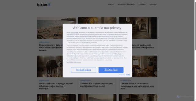 Security scan screenshot of https://iststor.it