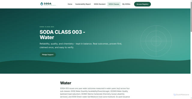 Security scan screenshot of https://sodaregistry.pages.dev/water