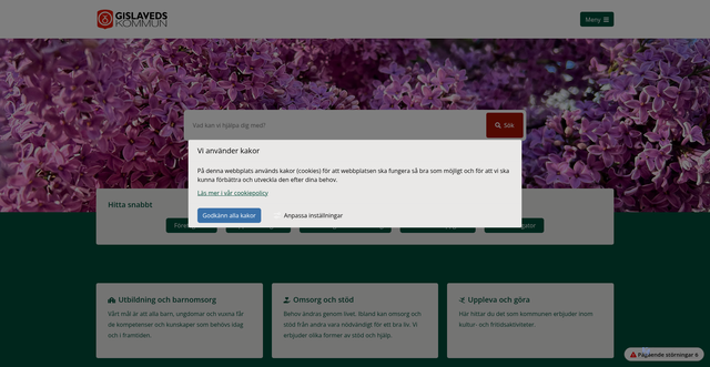 Security scan screenshot of http://www.gislaved.se
