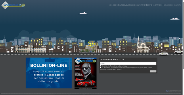 Security scan screenshot of https://www.acimodena.it/