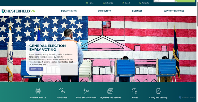 Security scan screenshot of https://www.chesterfield.gov/