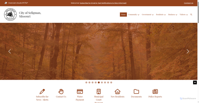 Security scan screenshot of https://seligmanmo.gov/
