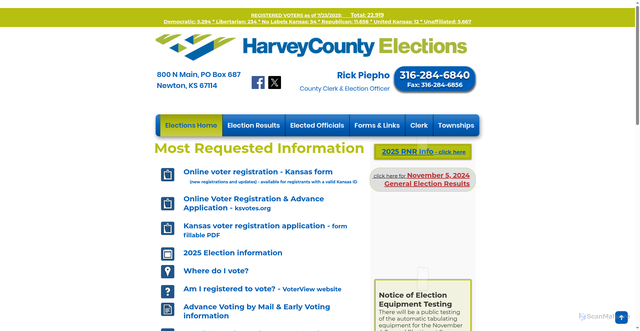Security scan screenshot of https://www.hvcoksvote.gov/