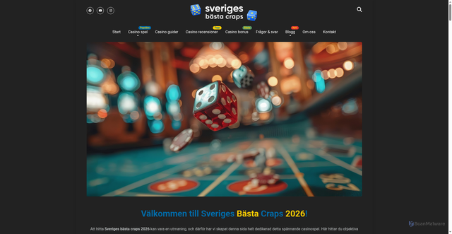 Security scan screenshot of https://sverigesbastacraps.se