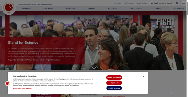 Security scan screenshot of https://www.hematology.org