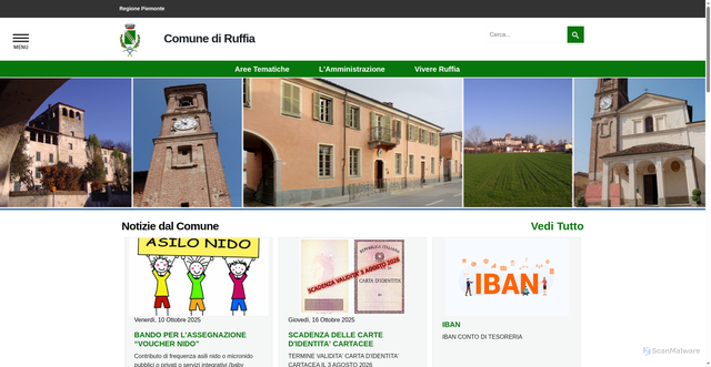 Security scan screenshot of https://www.comune.ruffia.cn.it/
