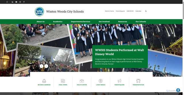 Security scan screenshot of https://www.wintonwoods.org/