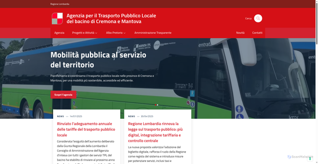 Security scan screenshot of https://www.agenziatpl.crmn.it/