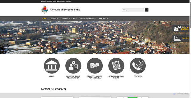 Security scan screenshot of https://www.comune.borgonesusa.to.it/