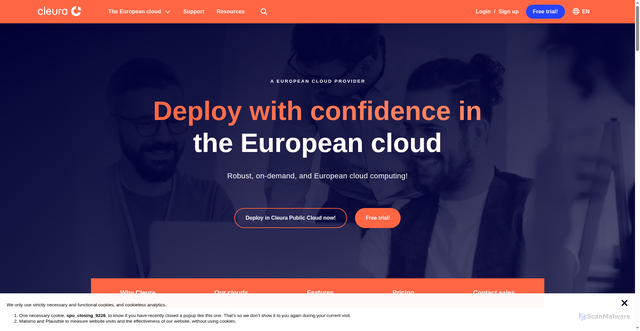 Security scan screenshot of https://cleura.com