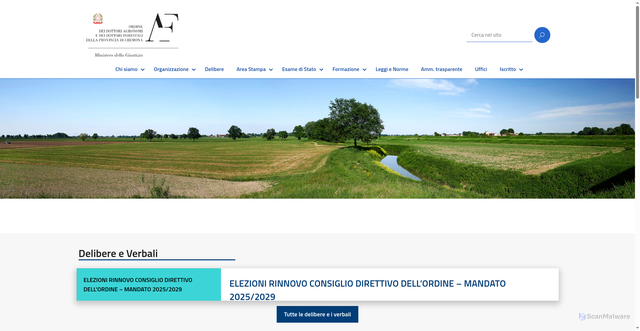 Security scan screenshot of https://ordinecremona.conaf.it/