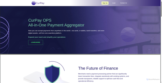 Security scan screenshot of https://curpayops.com/