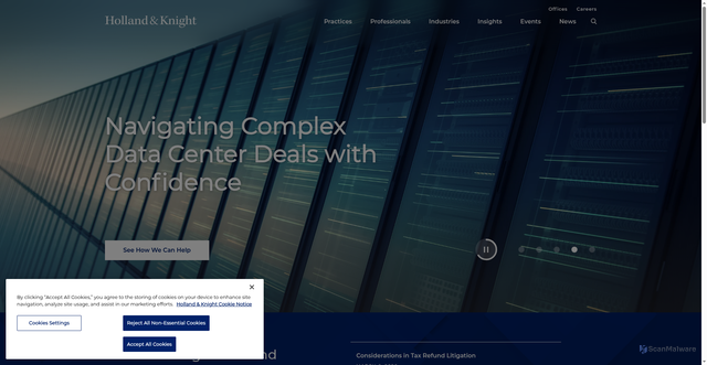 Security scan screenshot of https://hklaw.com