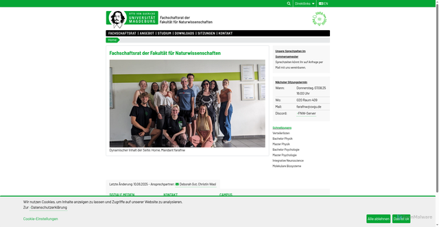 Security scan screenshot of https://www.farafnw.ovgu.de