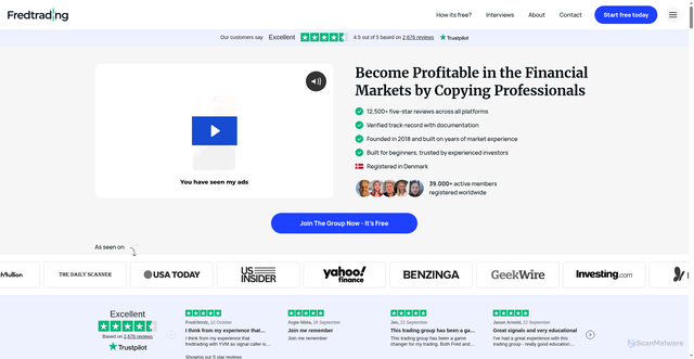 Security scan screenshot of https://www.fred-frost.com/