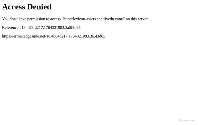 Security scan screenshot of https://lexicon-assets.spotifycdn.com/