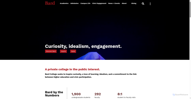 Security scan screenshot of https://bard.edu