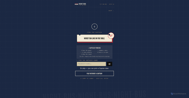 Security scan screenshot of https://nightbus.party/play?game=culture