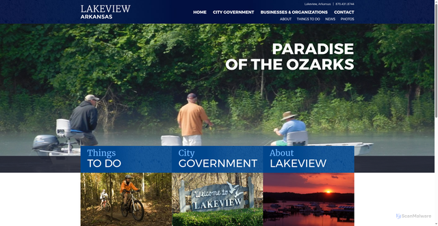 Security scan screenshot of https://cityoflakeviewar.gov/