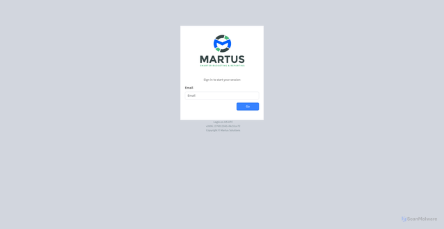 Security scan screenshot of https://martus.app