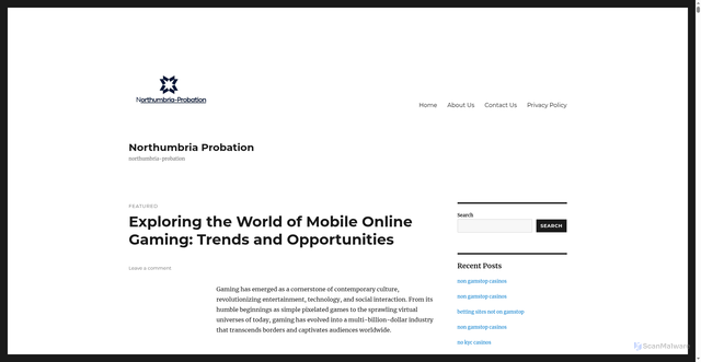Security scan screenshot of http://www.northumbria-probation.co.uk/