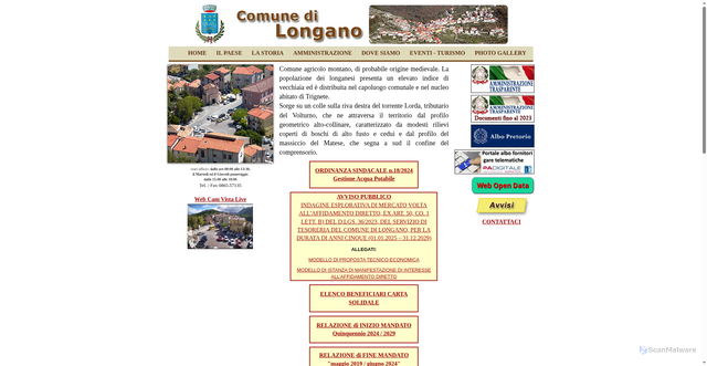 Security scan screenshot of www.comune.longano.is.it