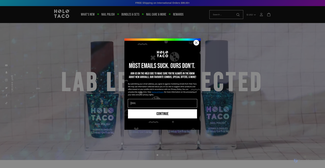 Security scan screenshot of https://www.holotaco.com