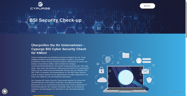 Security scan screenshot of https://cypurge.com/bsi-security-check-up/