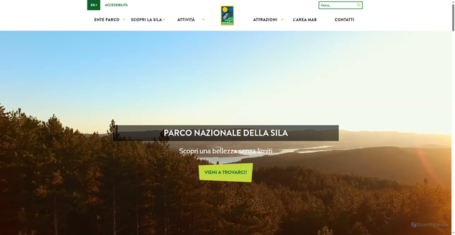 Security scan screenshot of https://www.parcosila.it
