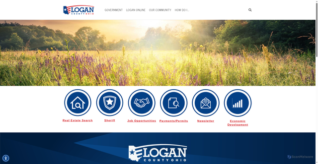 Security scan screenshot of https://www.logancountyohio.gov/