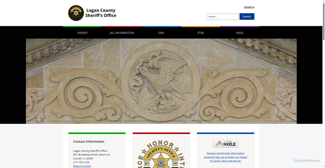 Security scan screenshot of https://sheriffloganil.gov/