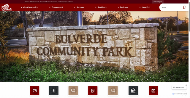 Security scan screenshot of https://bulverdetx.gov/