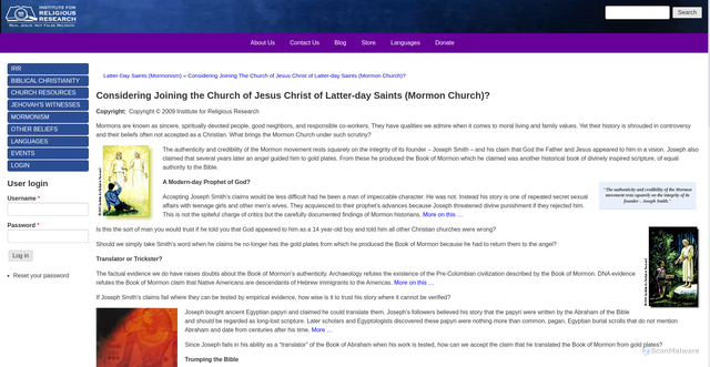 Security scan screenshot of https://mit.irr.org/considering-joining-church-of-jesus-christ-of-latter-day-saints-mormon-church