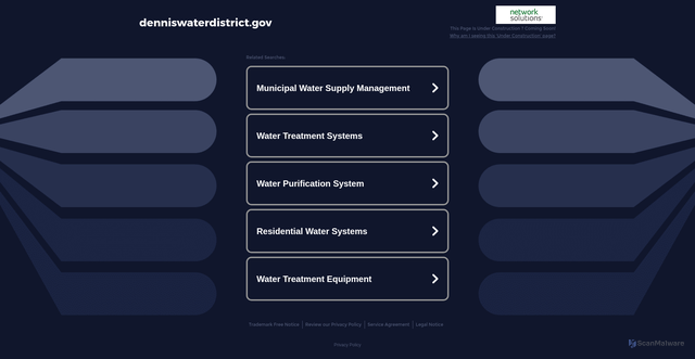 Security scan screenshot of http://denniswaterdistrict.gov/
