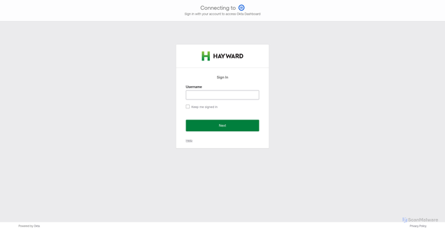 Security scan screenshot of https://haywardca.okta.com