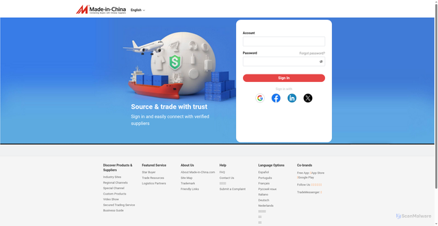 Security scan screenshot of https://zn-prosucts-made-in-chinna.netlify.app/
