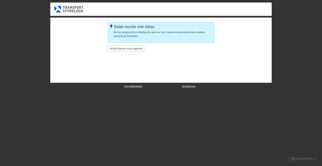Security scan screenshot of https://korkorttjanster.transportstyrelsen.se/
